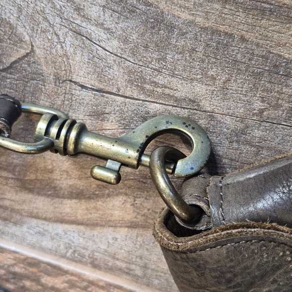 Liebeskind Dark Brown Leather Studded Detail Clutch Shoulder Crossbody Bag - Picture 6 of 16
